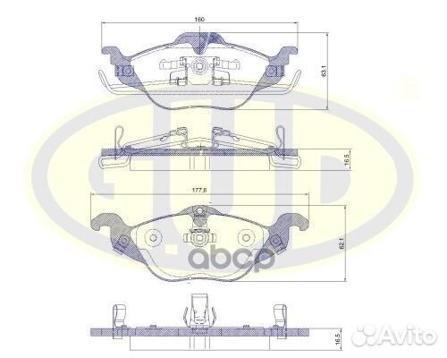 Колодки тормозные дисковые перед GBP068402