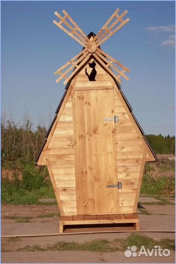 Дачный туалет деревянный с установкой шрэ 366