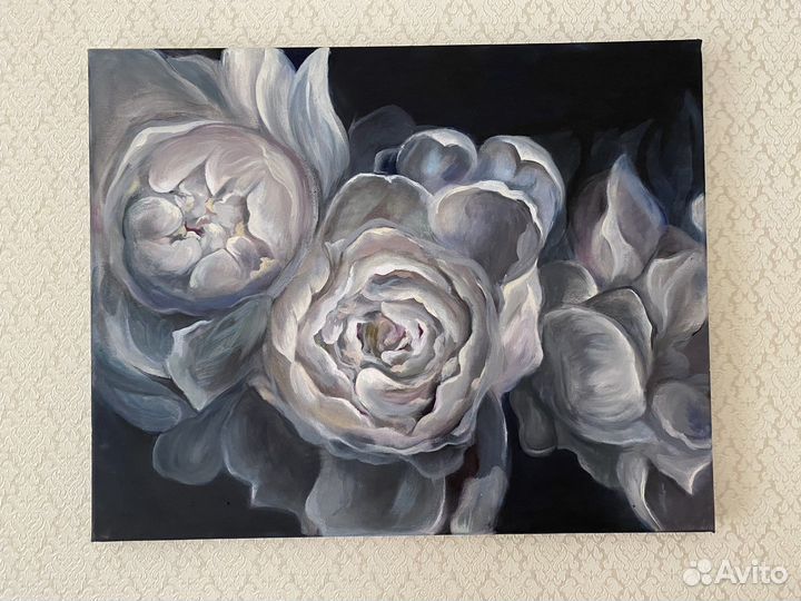 Картина маслом на холсте цветы
