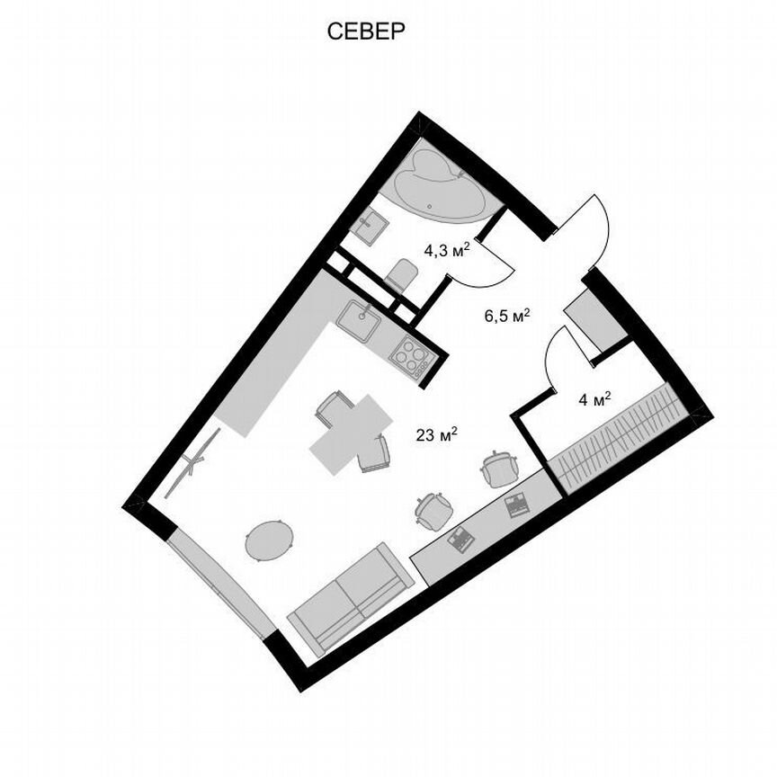 Квартира-студия, 37,7 м², 13/17 эт.