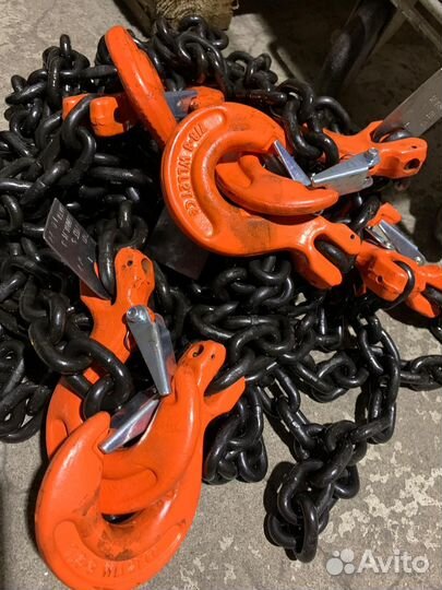 Крепежные цепи на трал 10мм 3м крюк-крюк