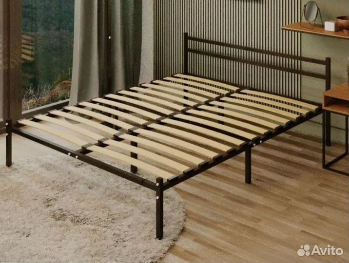Кровать двухспальная металлическая 180х200