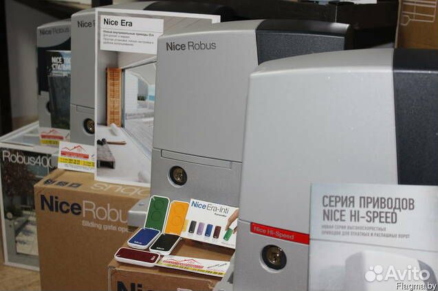 Готовые откатные ворота с автоматикой Nice