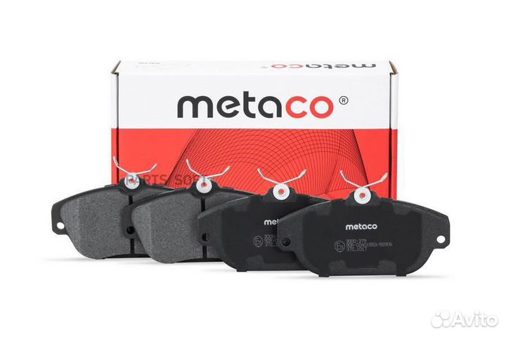 Metaco 3000-379 Колодки тормозные передние к-кт vo