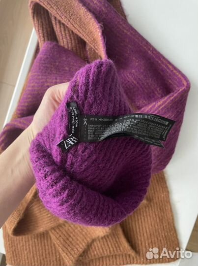 Комплект (шапка+шарф) Zara из смесовой шерсти