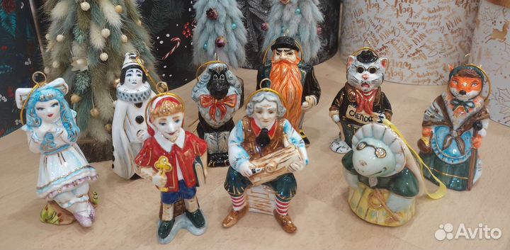 Лефортовский фарфор ёлочные игрушки статуэтки
