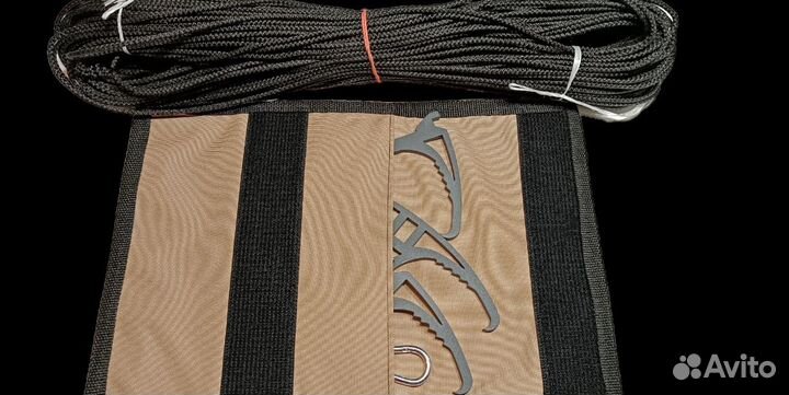 Кошка крюк стальная 5мм (сумка, карабин,шнур)