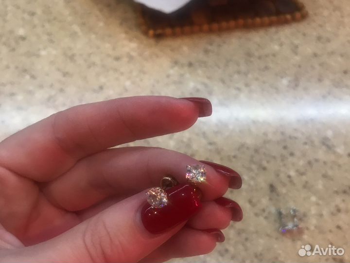 Серебряные серьги пусеты