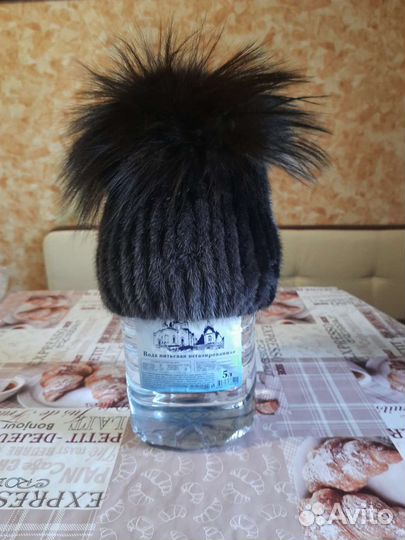 Шапка женская вязаная норка