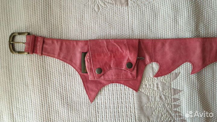 Ремень натуральная кожа в бохо стиле