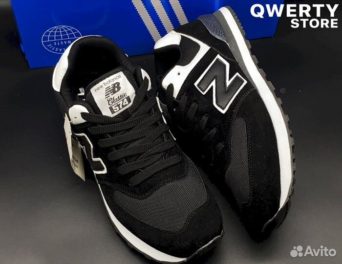 New Balance 574: мужские кроссовки, черного цвета