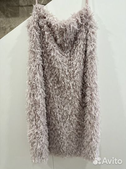 Платье ткань из перьев