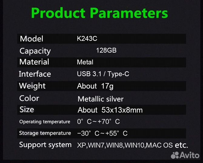Флешка Kodak 128gb. Запечатана