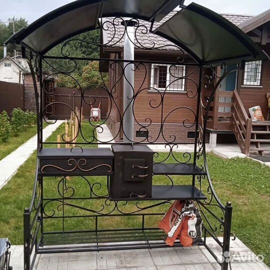 Мангал с печью