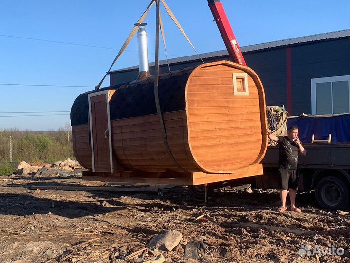 Баня бочка квадро с доставкой