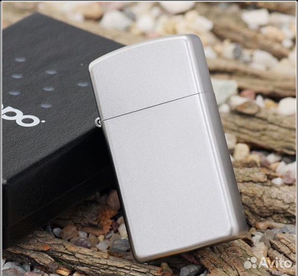 Зажигалка zippo 1605 slim satin chrome