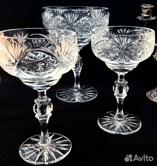 Старинный набор вазы, хрусталь СССР