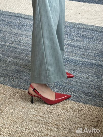 Туфли hogl 37 красные натуральная кожа