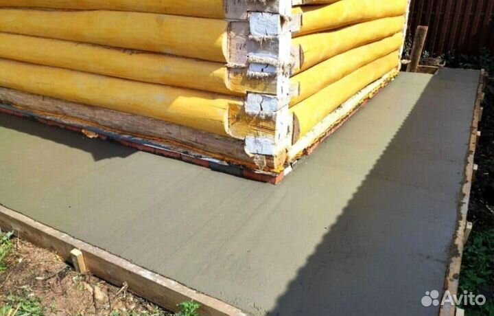 Заливка фундамента отмостка заезды