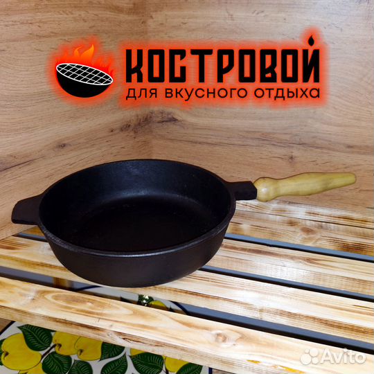 Чугунные сковороды - сотейники разных диаметров