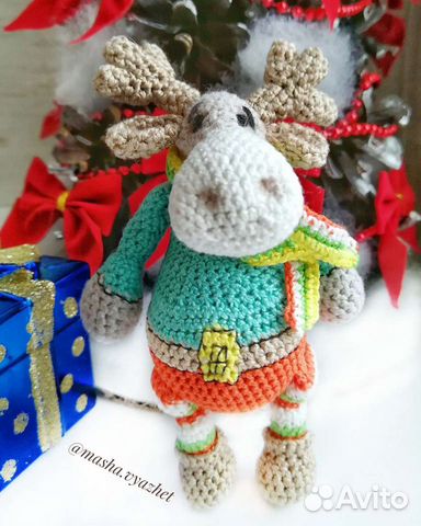 Вязаная игрушка Лосяш