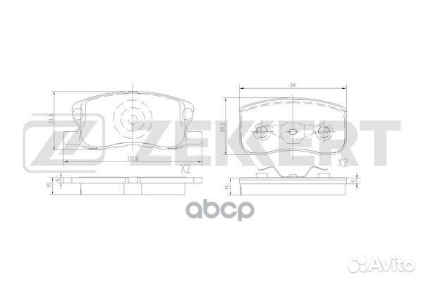 Колодки торм. диск. передн. Mitsubishi Colt VI