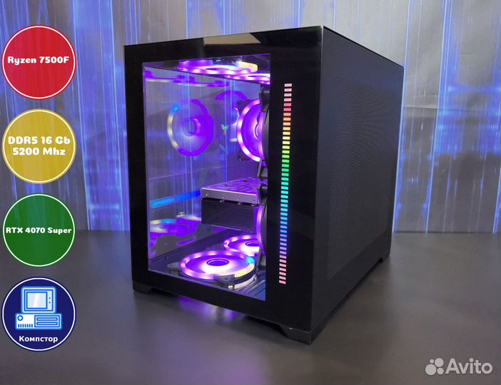 Игровая система AMD7500F-RTX4070SUP-16DDR5-VLS-B650