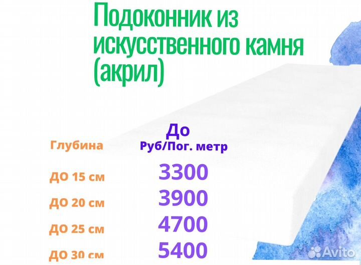 Натуральный подоконник