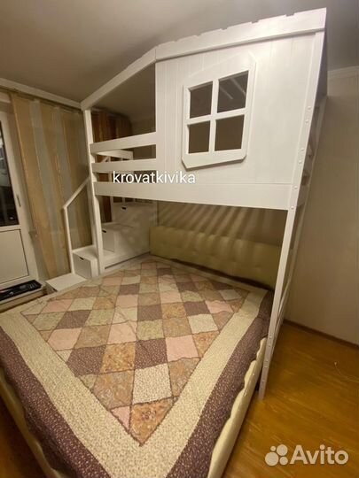 Детская кровать чердак домик