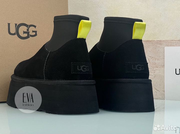 Женские угги на платформе Ugg Mini Dipper Black