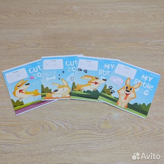 Тетради в клетку с Корги, набор тетрадей Корги