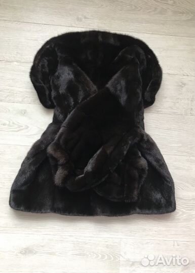 Полушубок норковый коричневый