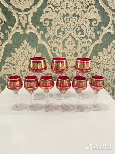 Бокалы,фужеры,рюмки богемские