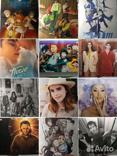 Плакаты из журналов все звезды и значки с K-pop