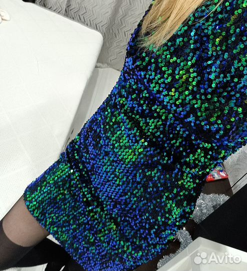 Платье House пайетки 42-44