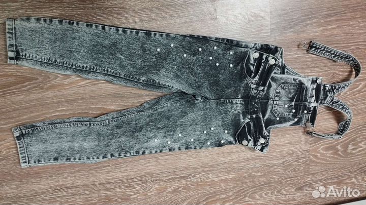 Джинсовый комбинезон размер 128