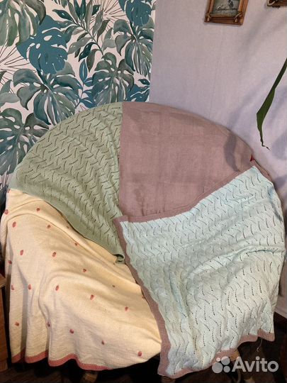 Плед детский вязаный ручная работа