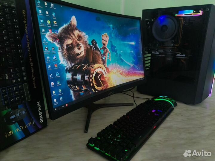 Игровой 6ядер, 16озу, ssd, hdd, rx470, моник144hz