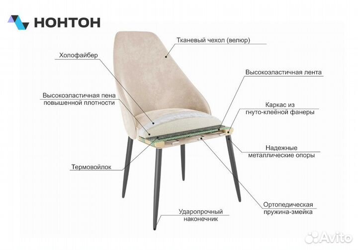 Стул Милан кофе / черный