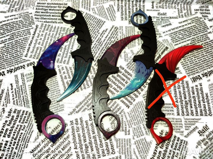 Деревянный игрушечный нож Керамбит из Standoff