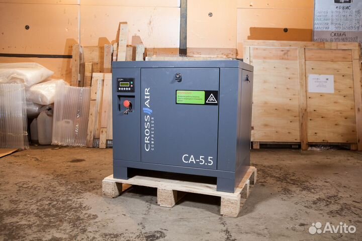 Компрессор 5,5 кВт винтовой 8/10 Бар