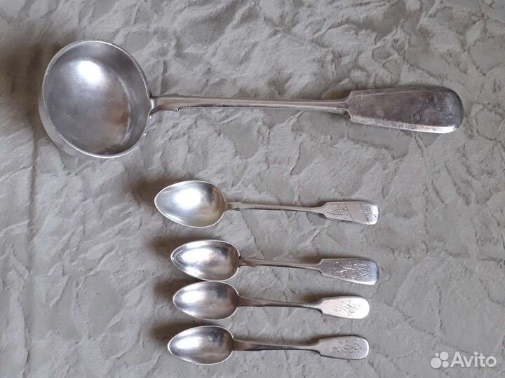 Набор столовых приборов серебряный и царское сереб