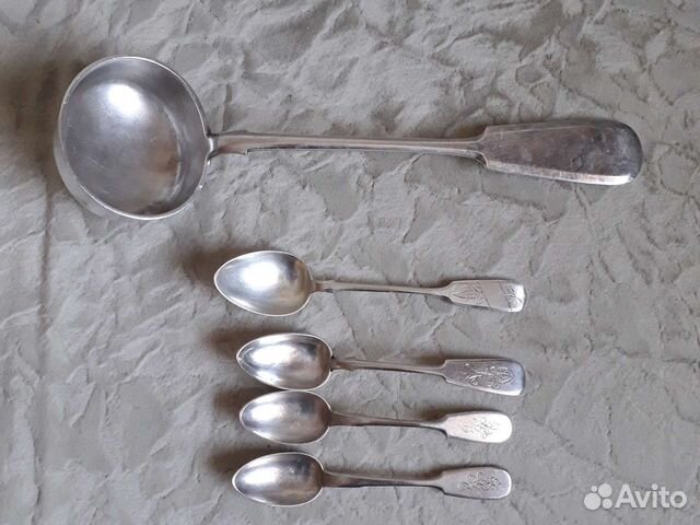 Набор столовых приборов серебряный и царское сереб