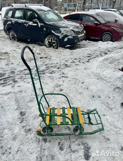 Санки с выдвижными колесами