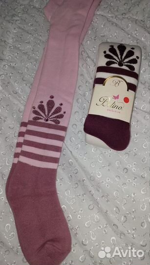 Колготки новые махровые belino Турция 98-104 см