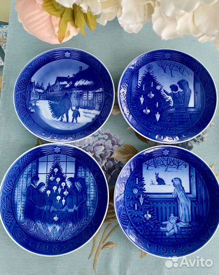 Винтаж Коллекционные тарелки Дания 18 шт