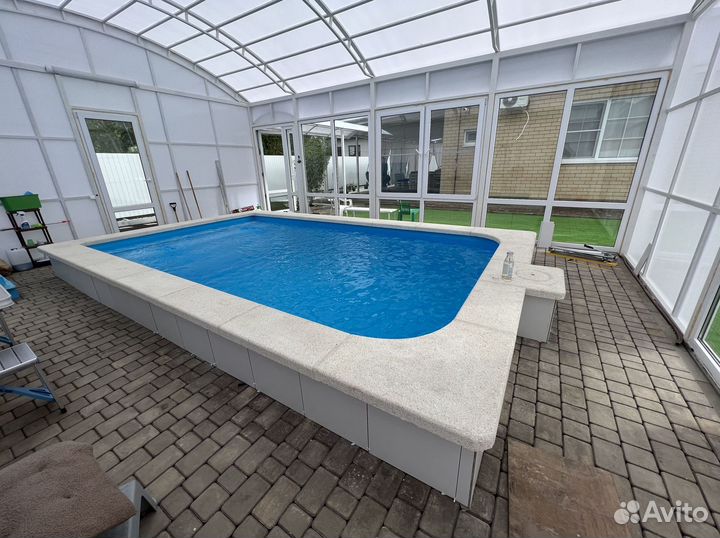 Бассейн чаша из полипропилена со ступенями 3х7