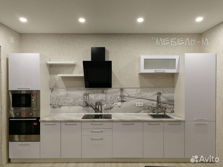 Кухня модульная Олива белый глянец