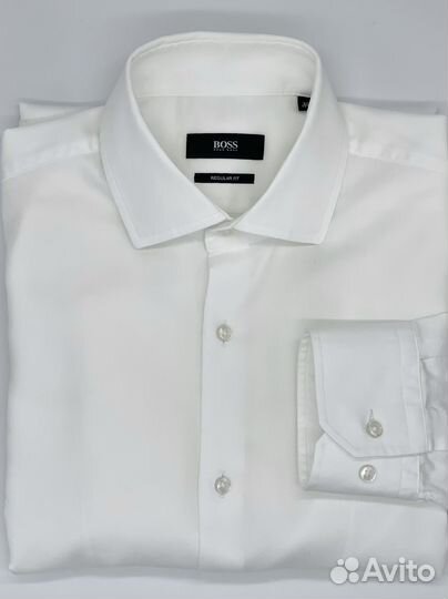 Белая рубашка S/M Hugo Boss Regular как новая