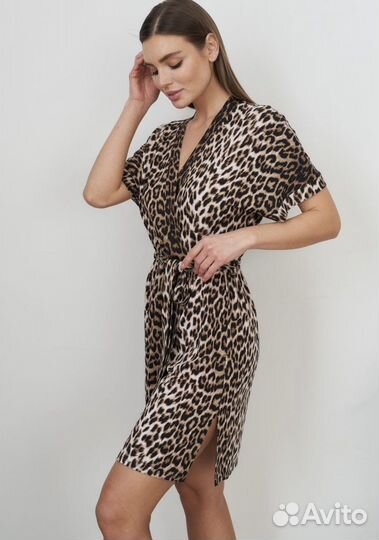 Халат атласный женский